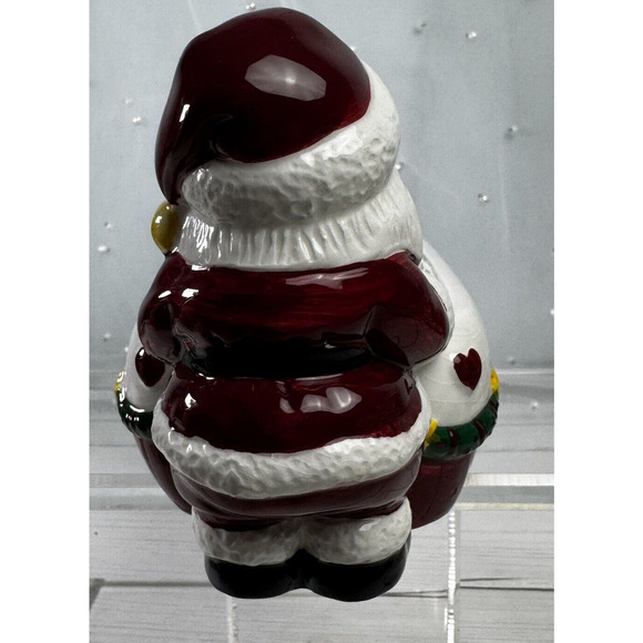 Earthenware Holiday Santa Claus Snowman Christmas Cracker Dish #20639 - Picture 5 of 15